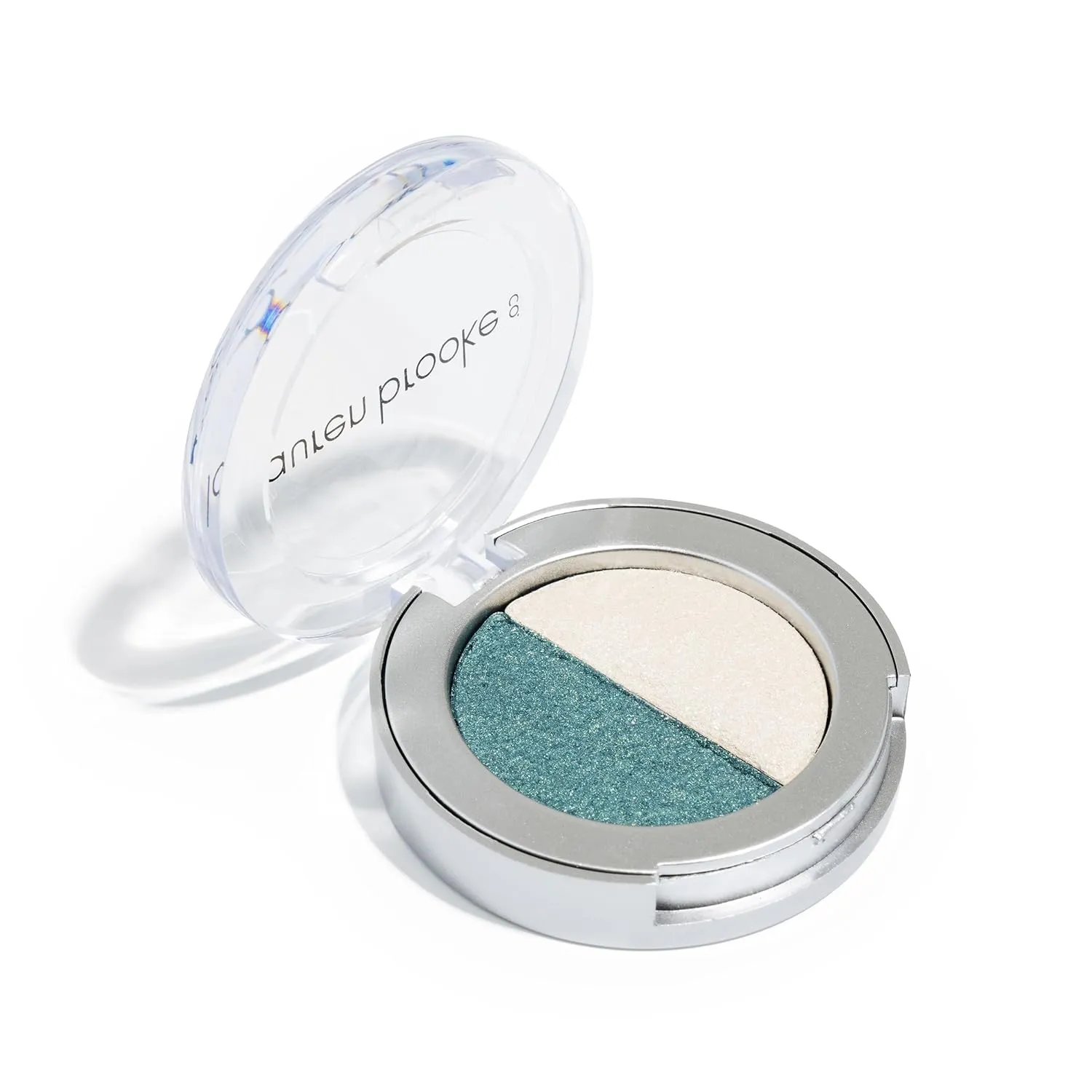 Pressed Eye Shadow Duo, Richly Pigmented Natural Eyeshadow, EU Certified Organic Makeup For Women (Morning Dew/Summer Wind)