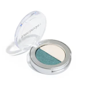 Pressed Eye Shadow Duo, Richly Pigmented Natural Eyeshadow, EU Certified Organic Makeup For Women (Morning Dew/Summer Wind)