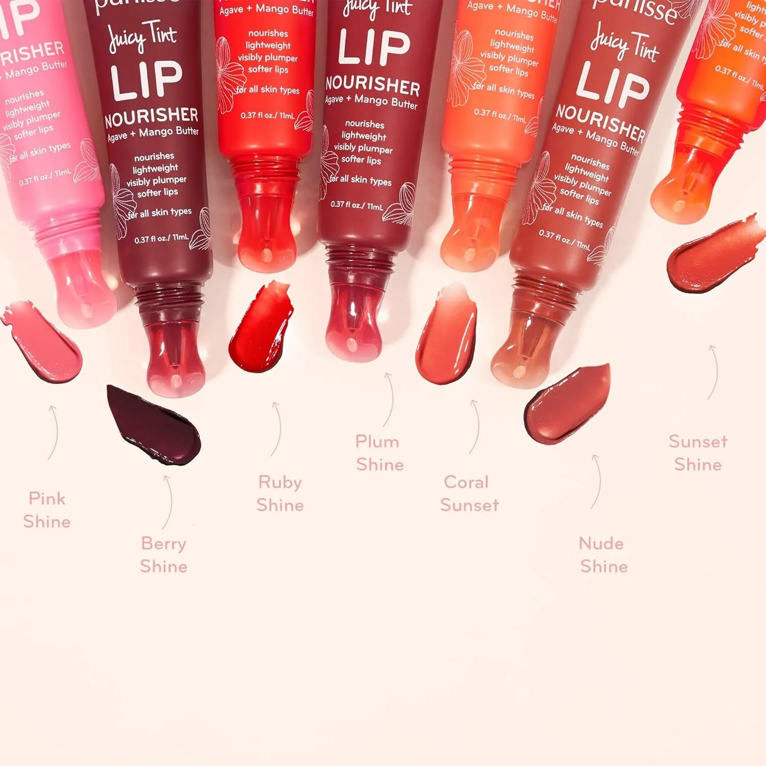 pürlisse Juicy Tint Moisturizing Tinted Lip Balm for Women - Hydrating Lip Treatment for Dry Cracked Lips - Enriched with Shea Butter & Jojoba Oil for Plumper Soft Lips - Nude Shine (.38 oz)