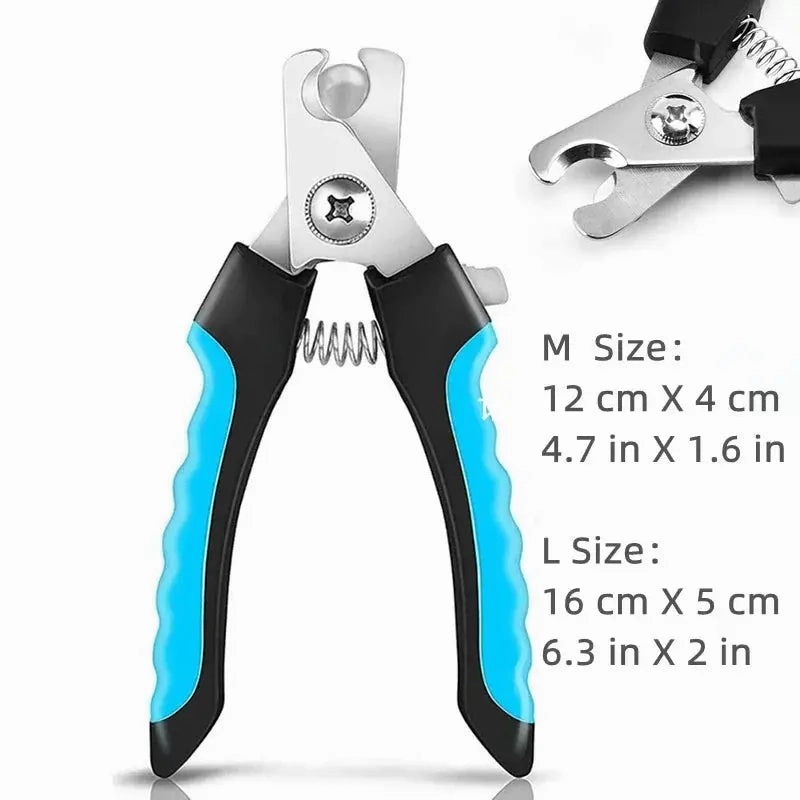 Professional Pet Nail Clipper with Safety Guard  Stainless Steel