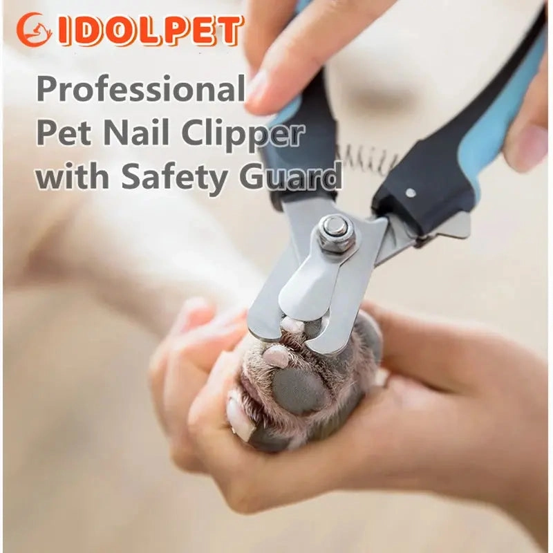 Professional Pet Nail Clipper with Safety Guard  Stainless Steel