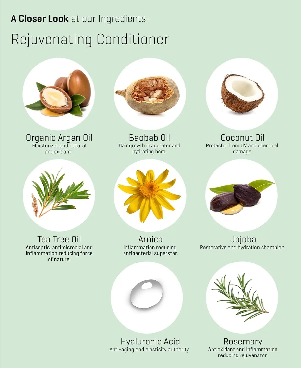PURE CODE Rejuvenating Conditioner - Hair Repair Treatment with Natural Argan Oil for Deep Hair Moisture Treatment and Hair Regrowth Support - Argan Oil Conditioner