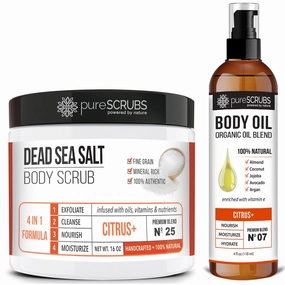 pureSCRUBS Citrus Body Scrub   Citrus Body Oil Bundle