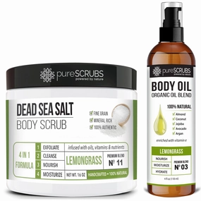 pureSCRUBS Lemongrass Body Scrub   Lemongrass Body Oil Bundle
