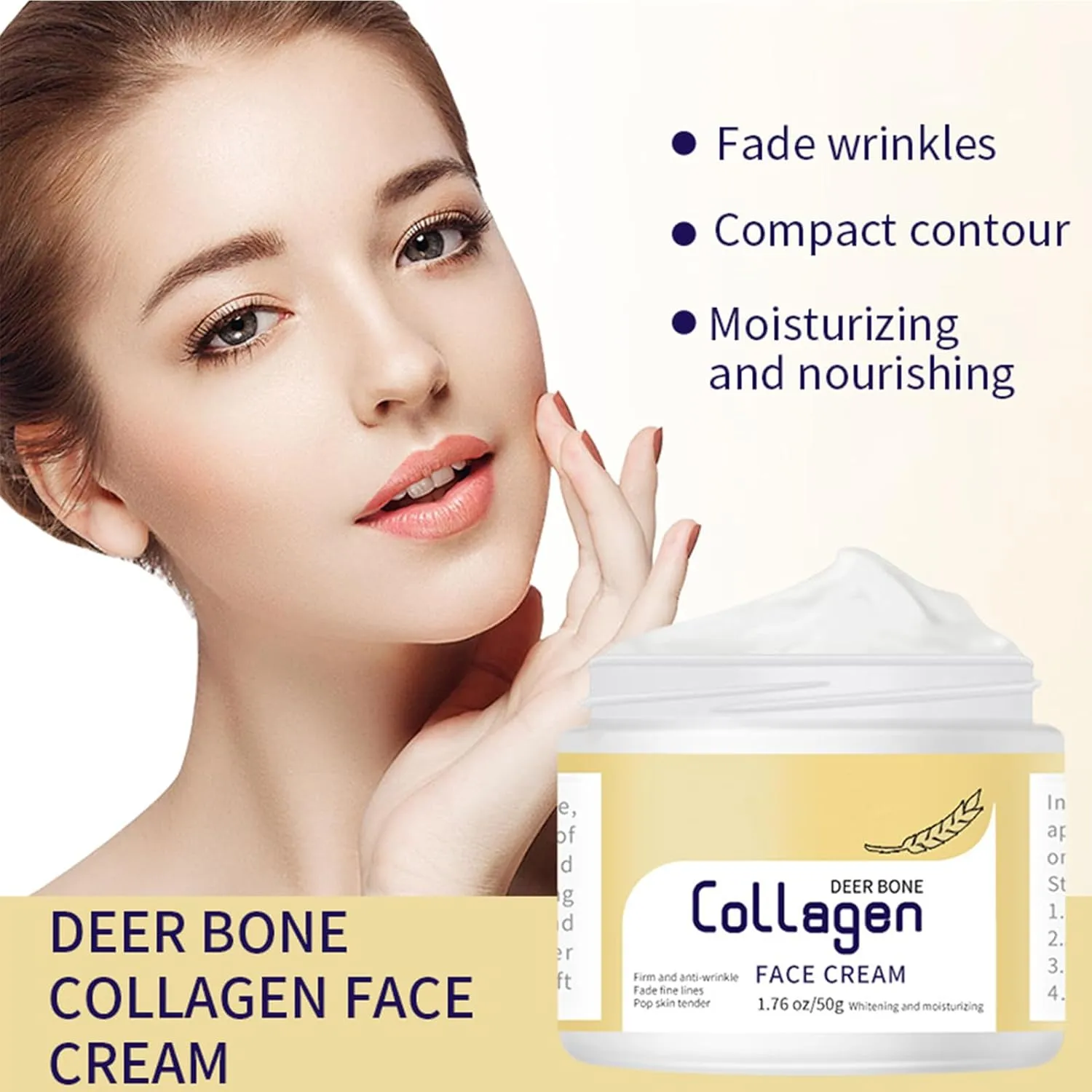 Qanzire Deer Bone Collagen Cream, Qanzire Deer Bone Collagen Face Cream, Qanzre Wrinkle Removal Face Cream, Qanzire Deer Bone Collagen Moisturizing Firming Face Cream (3)