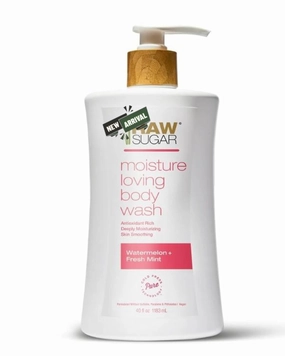 Raw Sugar Moisture Loving Body Wash, Watermelon   Fresh Mint, 40 fl oz,Pack of 1