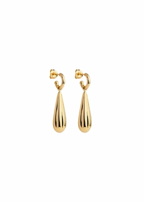 raya droplet earring - yellow gold