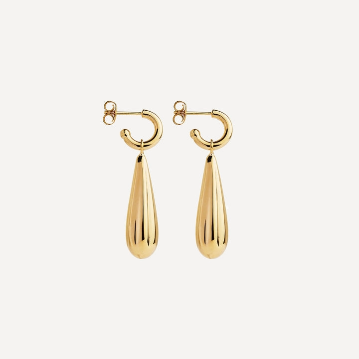 raya droplet earring - yellow gold