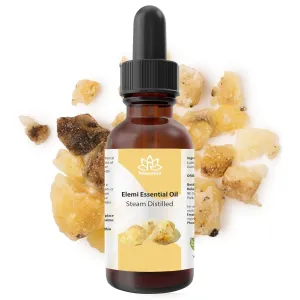 Relaxcation Pure Elemi Oil - Steam Distilled Natural Oil for Face, Hair, Nails & Body | Aromatic Extract for Diffuser, Massage, Skin Care & Cuticles | Vegan, Organic, Travel Size (2 oz)