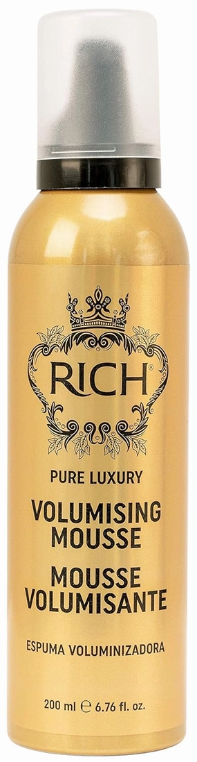 RICH Hair Care Pure Luxury Argan Volumizing Mousse, 6.76 FL OZ