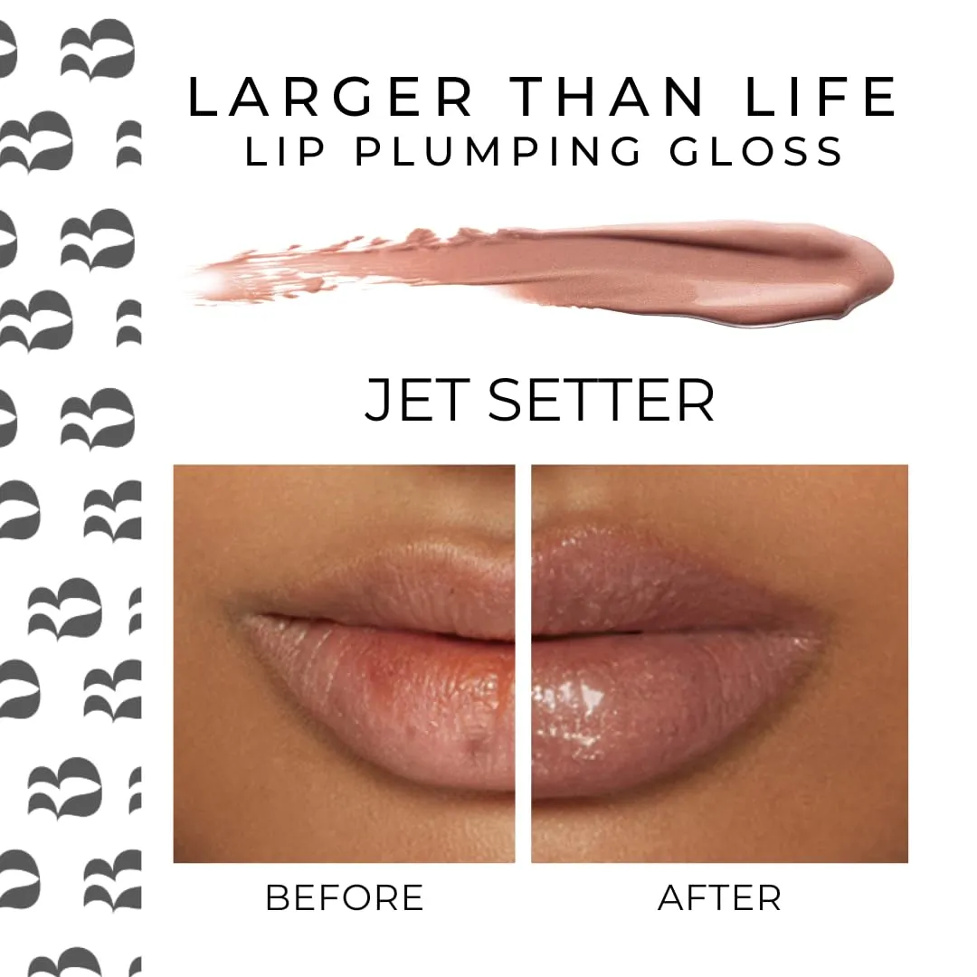 Rinna Beauty Lip Plumping Gloss - Jet Setter - Helps Boost Collagen, Increases Lip Volume, Elastin Production - Vegan, Cruelty-Free - 1 each