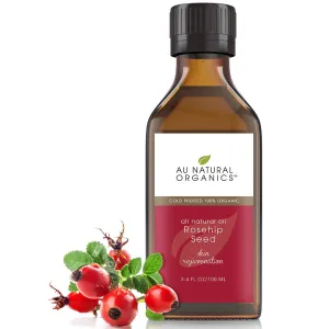 Rosehip Oil - Natural Source of Vitamin A - Face & Body Skin Moisturizer - Cleansing & Anti-Aging Power - 3.4oz / 100ml