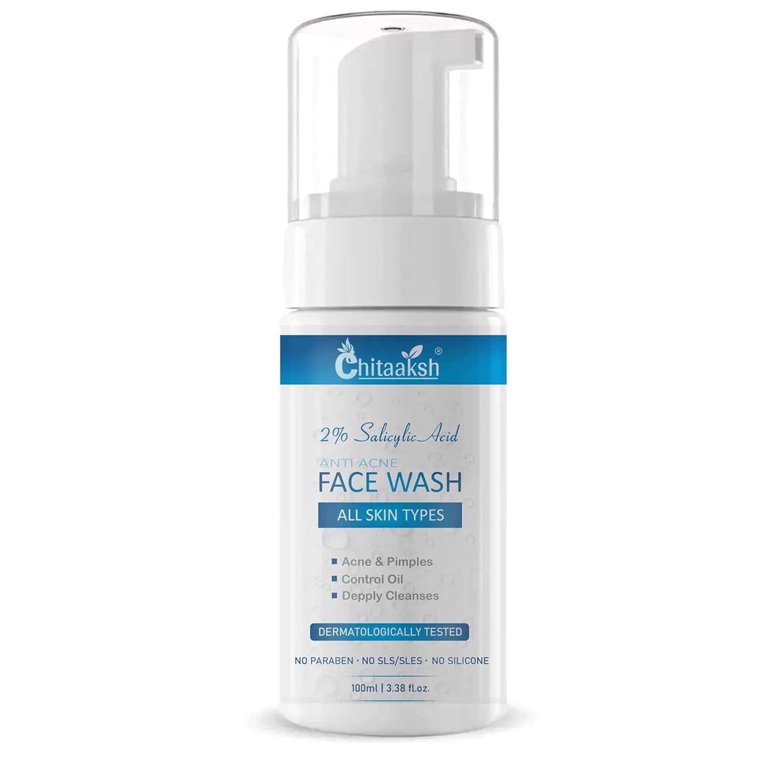 Salicylic Acid Foaming Daily Face Wash with Salicylic Acid, Zinc PCA & PHA for Active Acne & clogged Pores - 100 ml Reduces Acne | Unclogs Pores (100ml)