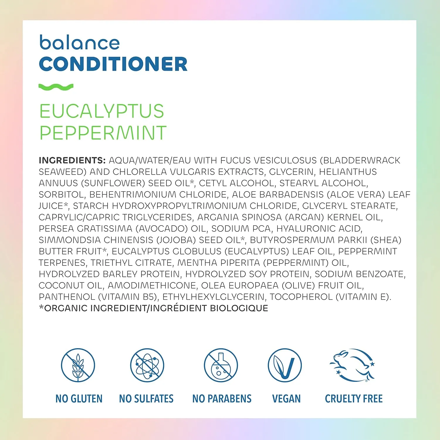 Seaweed Bath Co. Balance Shampoo and Conditioner Set, Eucalyptus Peppermint Scent, 12 Ounce (Pack of 2), Sustainably Harvested Seaweed, Pro Vitamin B5, For Normal to Oily Hair