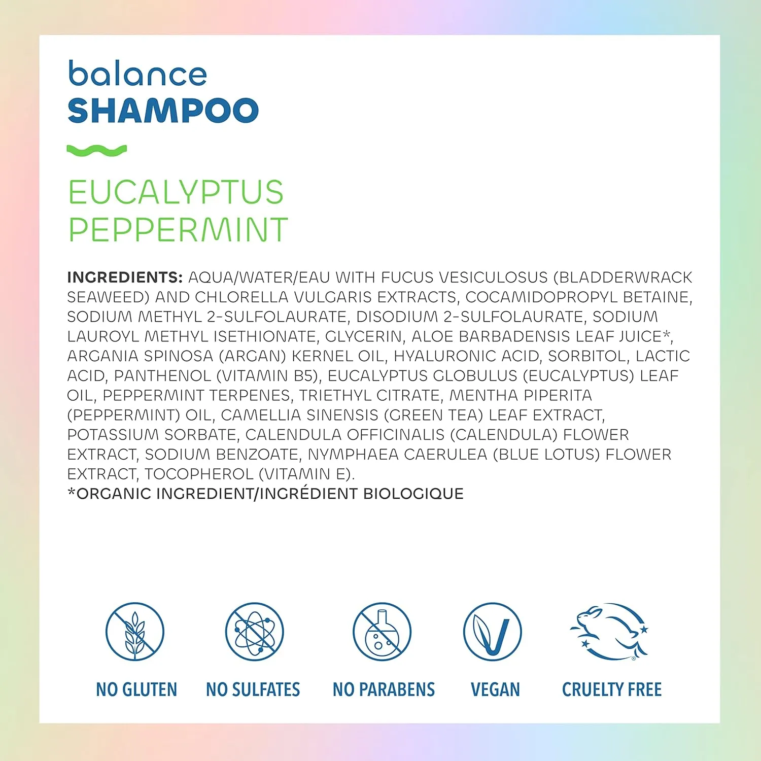 Seaweed Bath Co. Balance Shampoo and Conditioner Set, Eucalyptus Peppermint Scent, 12 Ounce (Pack of 2), Sustainably Harvested Seaweed, Pro Vitamin B5, For Normal to Oily Hair