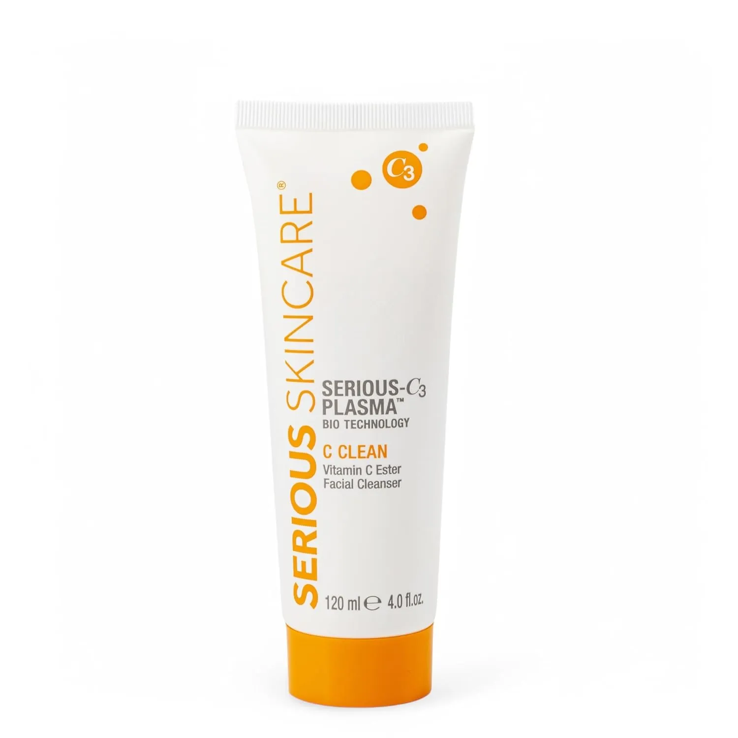 Serious Skincare - Hydrating C3 Vitamin C Facial Cleanser - Gentle Face Wash with Hydrolyzed Collagen - Botanical Extracts - For Dry and Mature Skin - 4 oz.