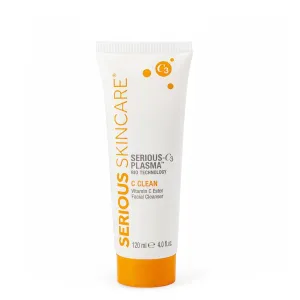 Serious Skincare - Hydrating C3 Vitamin C Facial Cleanser - Gentle Face Wash with Hydrolyzed Collagen - Botanical Extracts - For Dry and Mature Skin - 4 oz.