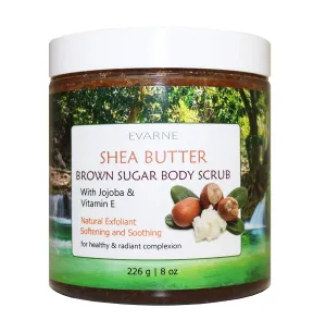 Shea Butter Brown Sugar Body Scrub With Jojoba and Vitamin E