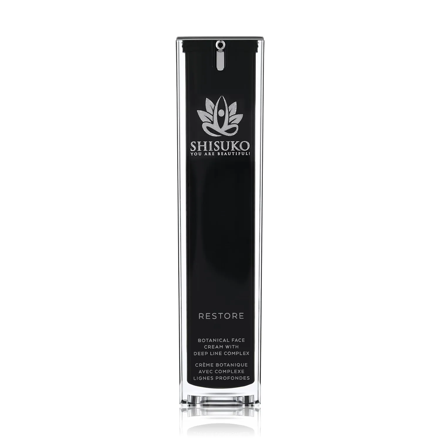 Shisuko Restore a luxurious emollient for complete hydration. Fine line eraser. Optimized for dry, normal and sensitive skin. Formulated with Vitamin E and Magnesium 1.35 oz