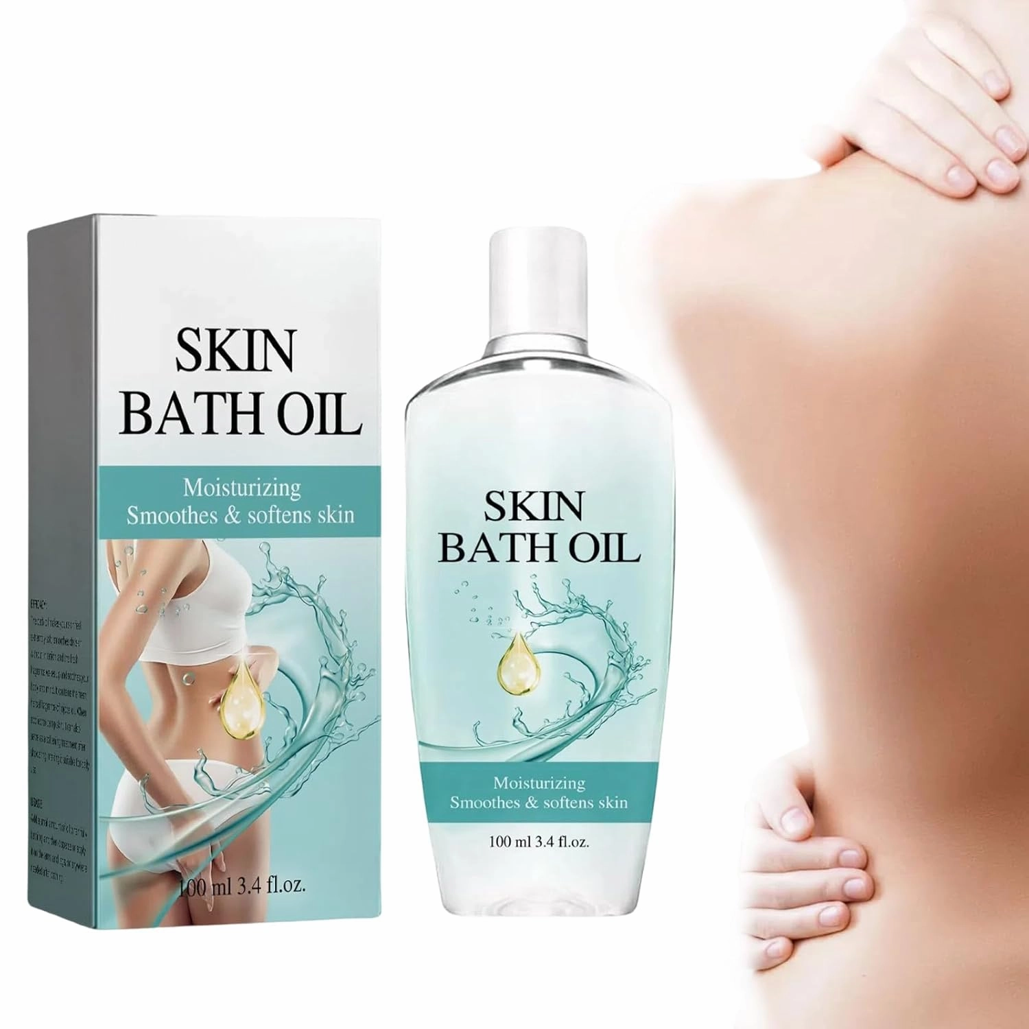 Silky Touch Bath & Body Oil - Lightweight Moisturizing Formula with Jojoba & Almond Oils, Vegan & Hypoallergenic for All Skin Types (1)