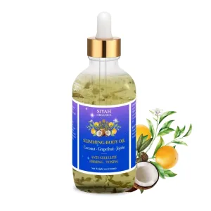 Slimming Body Oil with Coconut, Grapefruit, and Jojoba – Firming, Toning, Stretch Mark Reduction, and Moisturizing – 4oz