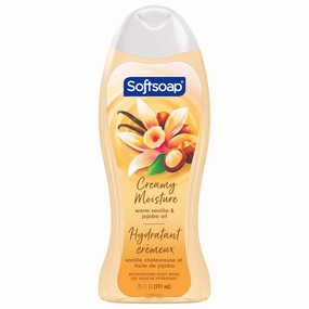 Softsoap Moisturizing Body Wash, Vanilla and Jojoba Oil - 20 Fluid Ounce (4 Pack)