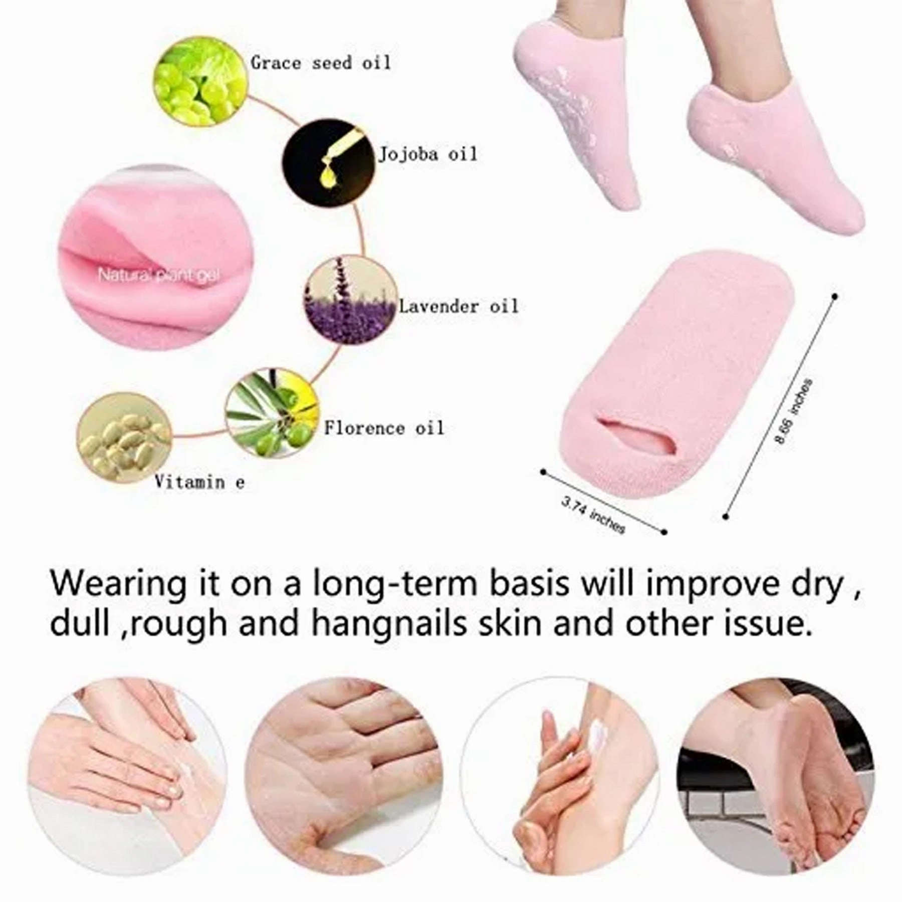 Spa Gel Socks for Cracked Feet