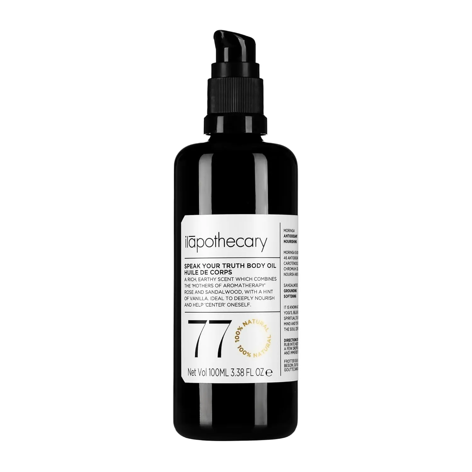 Speak Your Truth Body Oil - Essential Oils and Moisturizing Argan Oil for Deep Hydration - Gluten and Alcohol Free - 3.38 oz