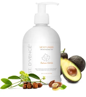 ST. D'VENCE Autumn Edition Daily Moisturizing Body Lotion with Argan Oil and Avocado Butter for Very Dry Skin | Paraben & Mineral Oil Free | 10.14 fl. oz