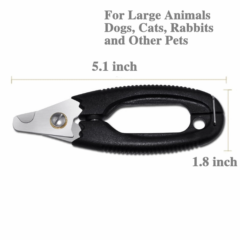 Stainless Steel Professional Pet Nail Clippers with Safety Guard