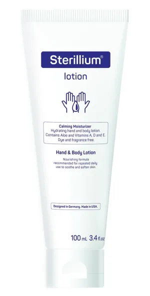 Sterillium© lotion Hand Moisturizer, Fragrance-Free Hydrating Formula with Aloe and Vitamins A, D and E, 100 mL (Pack of 12)