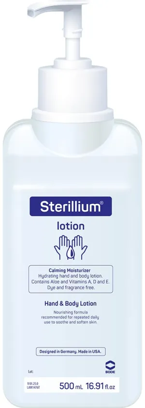 Sterillium© lotion Hand Moisturizer, Fragrance-Free Hydrating Formula with Aloe and Vitamins A, D and E, 500mL (4)