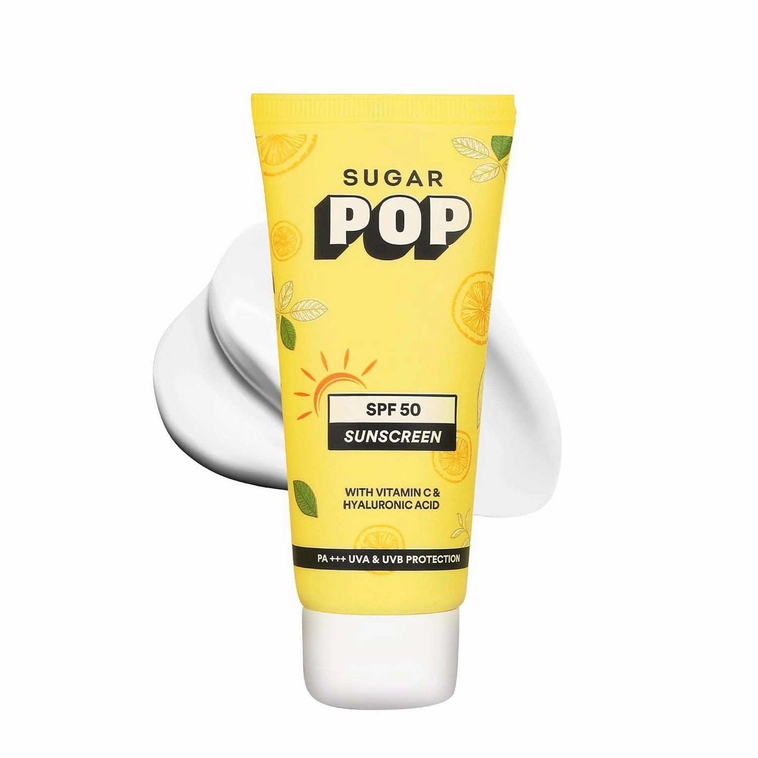 SUGA.RPOP SPF 50 PA     UVA/UVB With Vitamin C, Niacinamide & Hyaluronic Acid | Prevents Sun Damage | No White Cast (30 GM, 50, Sun Protection Factor (SPF))