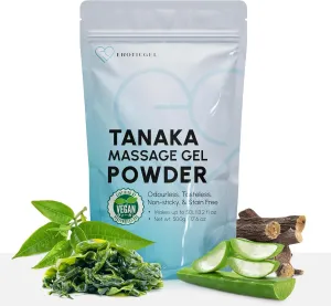 Tanaka Edition Nuru Massage Gel Powder 500g | Aloe Vera, Seaweed, Liquorice, & Green Tea | Made in Japan | Paraben & Glycerine Free | Makes 13.2 gal/ 50 Litre