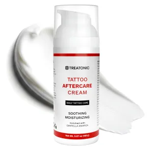 Tattoo Aftercare Cream for Soothing & Moisturizing: Healing & Soothing Aftercare Lotion for Tattoos - Moisturizing Tattoo Skin Care for New & Old Tattoos - 5 oz / 150ml