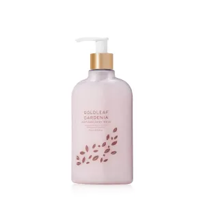 Thymes Moisturizing Body Wash with Pump - Body Soap - Bath Products - Skin Care - Liquid Soap with Notes of Gardenia, Rose, Jasmine, Amber, Patchouli, & Praline (Goldleaf Gardenia, 9.25 fl oz)