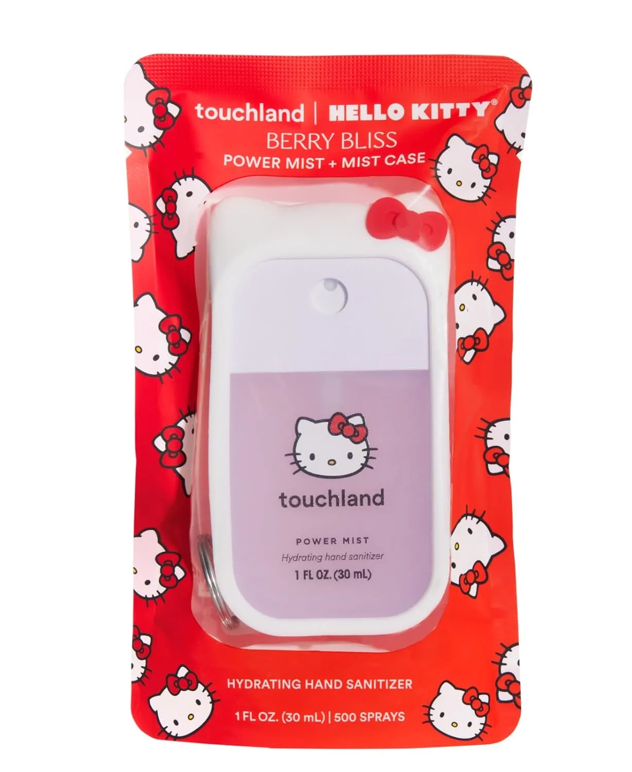 Touchland x Hello Kitty® Hand Sanitizer   Mist Case, Scented & Stylish Hydrating Sanitizer Spray Bundle, Travel Size, Dye Free