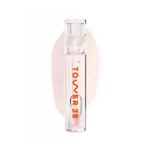 Tower 28 ShineOn Lip Jelly, CHILL, Non-Sticky, Hydrating Vegan Lip Gloss in Clear, Moisturizing Apricot and Raspberry Seed Oil, Clean, Cruelty Free