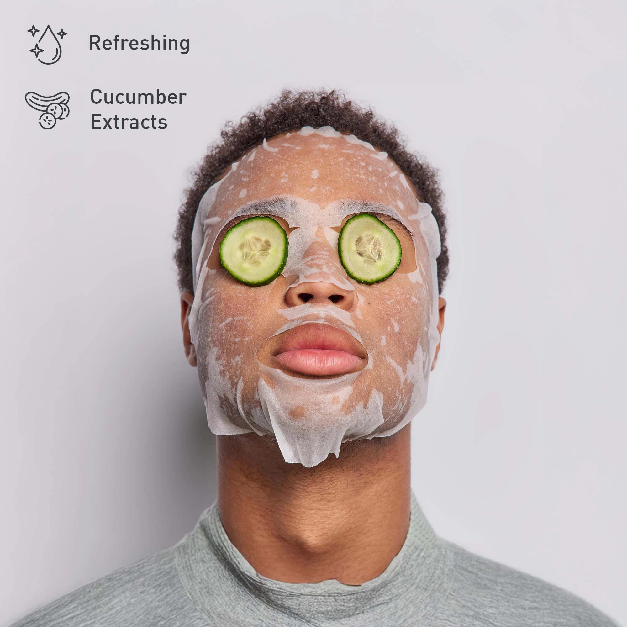 Ultimate Skincare Gift Bundle: Hydrating Cucumber Sheet Masks, Advanced Facial Cleansing Brush, Vitamin C Serum (3 fl. oz)