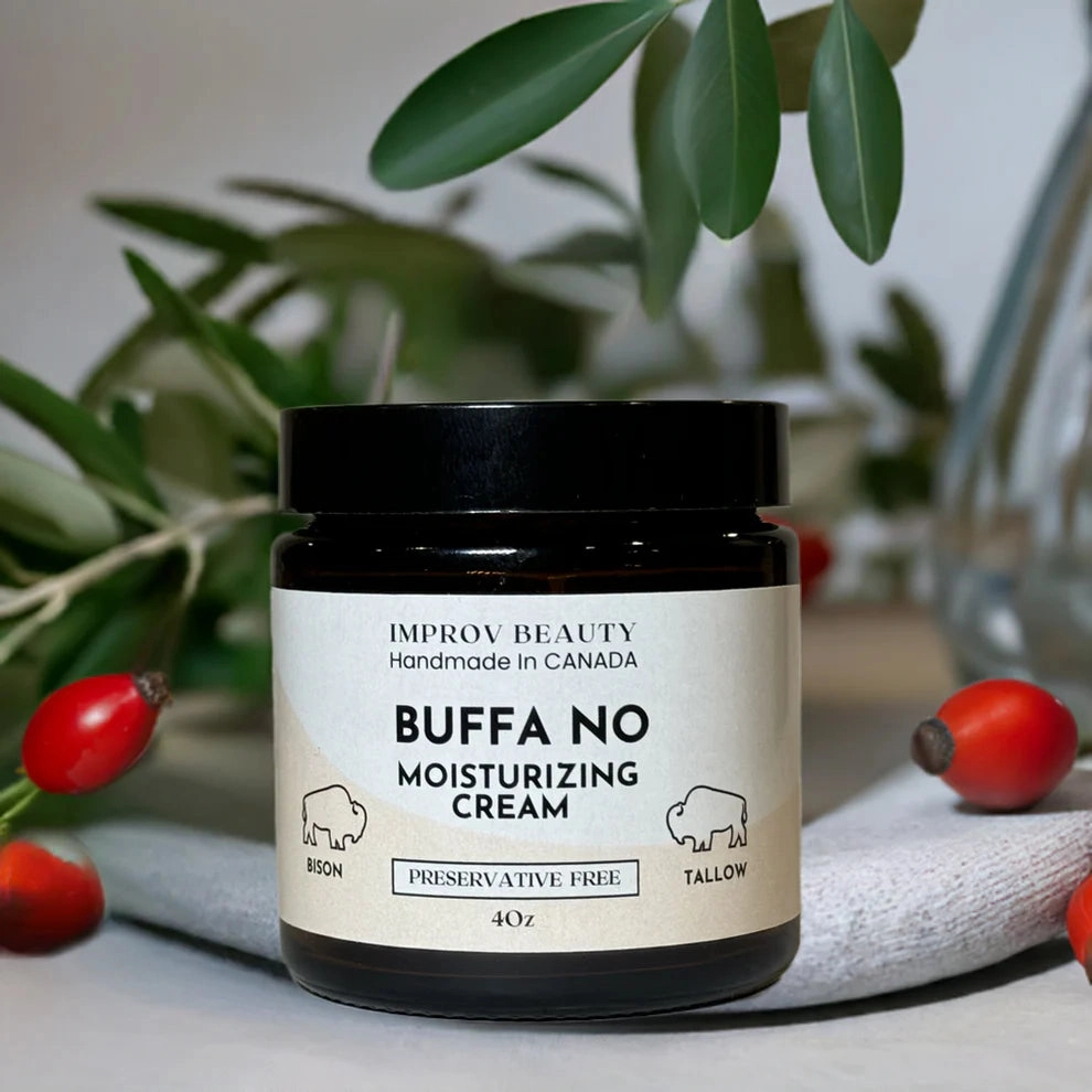 Unscented Bison Tallow Moisturizing Cream NEW Glass Jar