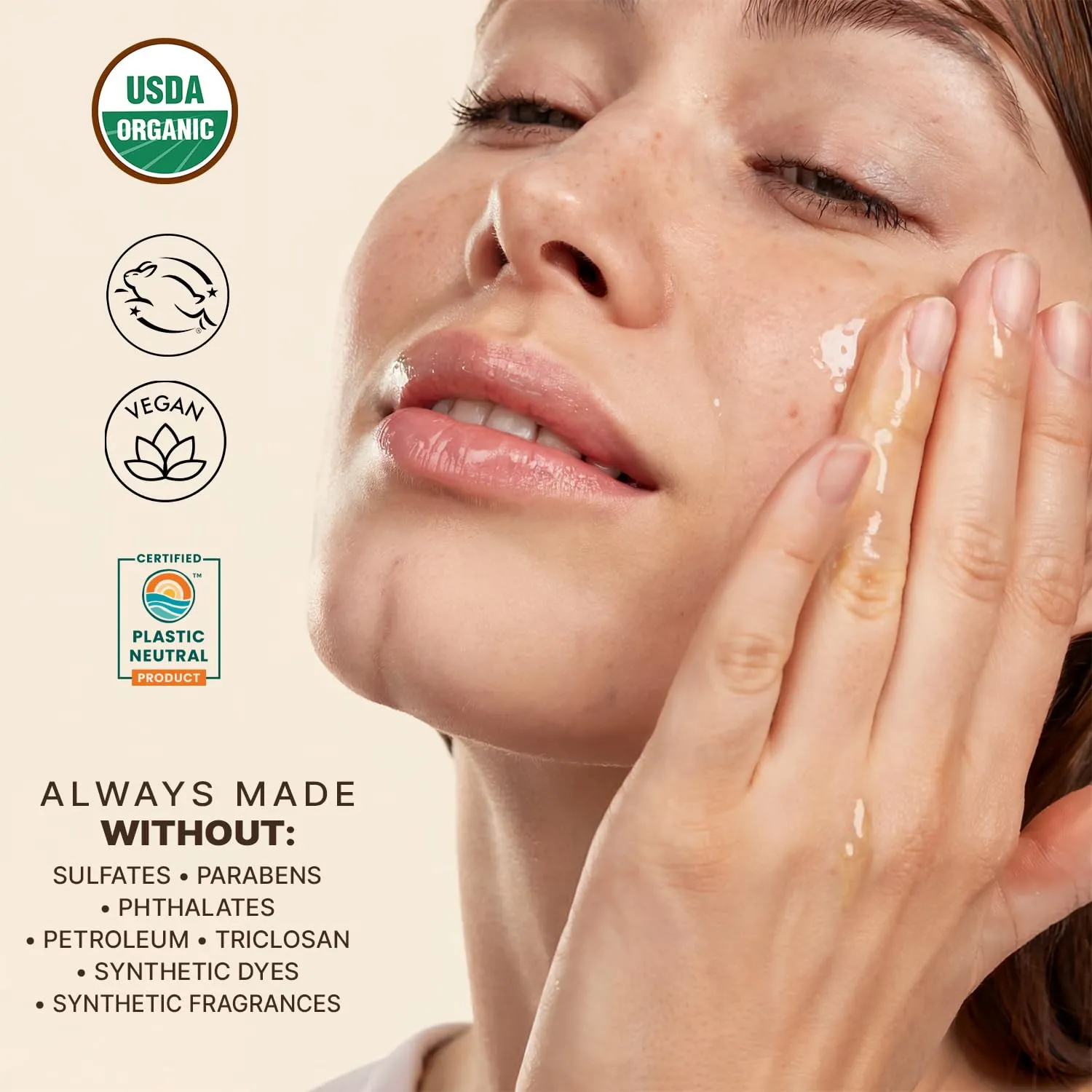 USDA Organic Face Oil – USA Made with Natural Ingredients, Brightens & Smooths Fine Lines & Wrinkles, Non-comedogenic Lightweight Facial Oil for Dry & Sensitive Skin with Moringa, Jojoba & Argan Oils