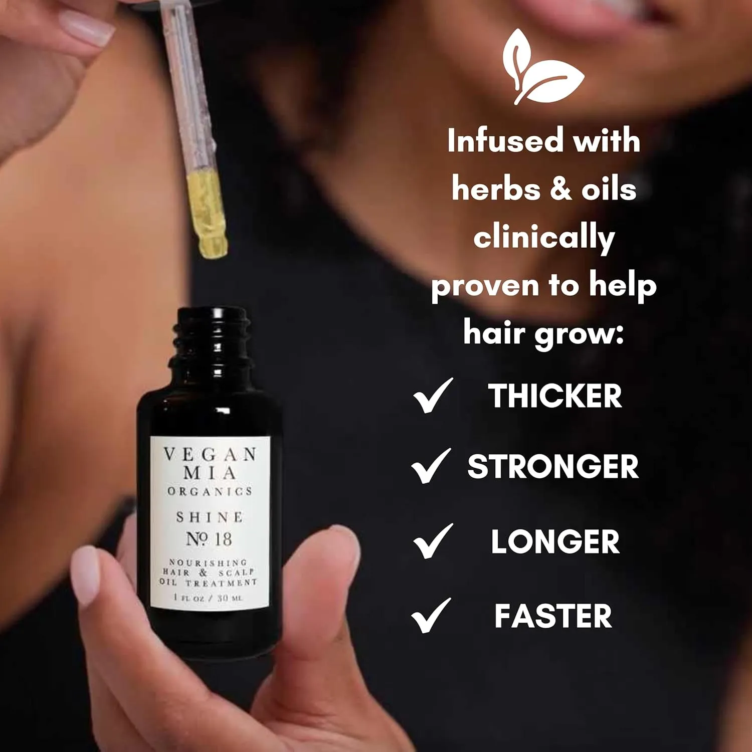 USDA Organic Rosemary Oil for Hair Growth with Castor, Jojoba, Argan, Amla & More by Vegan Mia | Deeply Hydrates & Intense Nourishment for Itchy Scalp, Stubborn Dandruff & Dry Scalp Treatment, 4 Pack