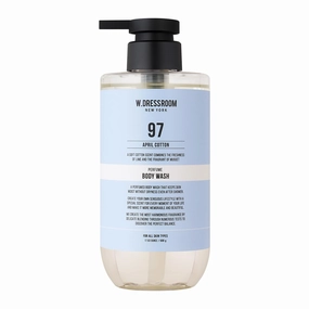 W.Dressroom No.97 April Cotton Perfumed Body Wash – Refreshing Citrus Musk Scent with Lime and Soft Vanilla, Moisturizing Shower Gel (16.9 fl oz)
