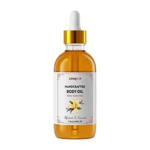 Warm Vanilla Bean Body Oil Vanilla Body Oil Handcrafted Scented Body Oil Deep Moisturizing Coconut Cream Pie Body Oil for All Skin Types After Shower