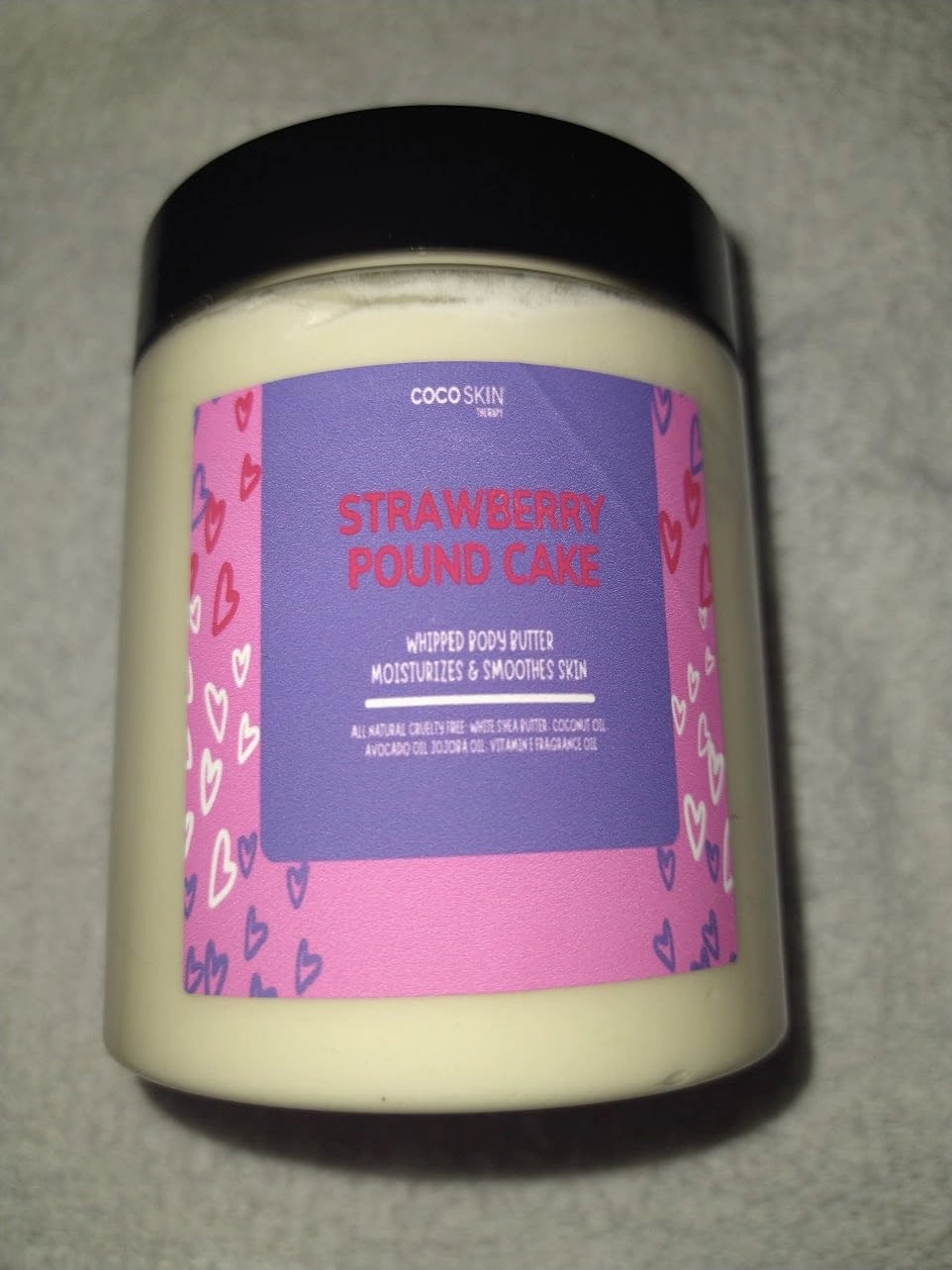 Whipped butter 1 jar, whipped cream butter, moisturizes dry skin, shea butter (Coconut vanilla, 10)