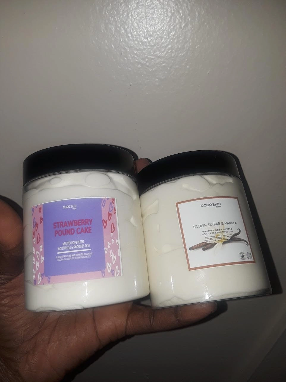 Whipped butter 1 jar, whipped cream butter, moisturizes dry skin, shea butter (Coconut vanilla, 10)