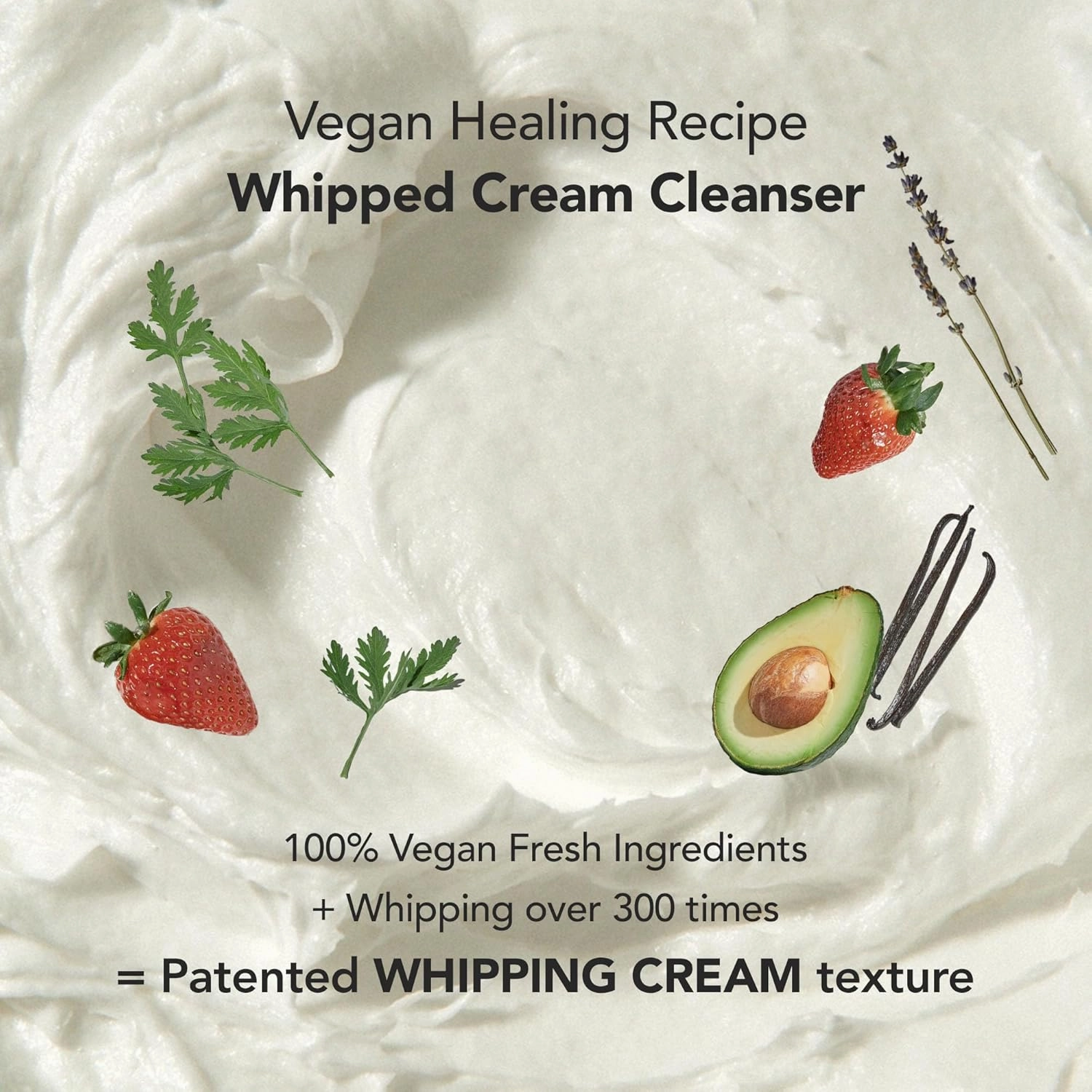 WHIPPED Cream Facial Cleanser Jojovender - Jojoba & Lavender Face Wash - For Redness, Dry Sensitive Skin - Moisturizing Cleanser, Niacinamide, Hyaluronic Acid, Vegan Korean Skincare, 2.8 oz