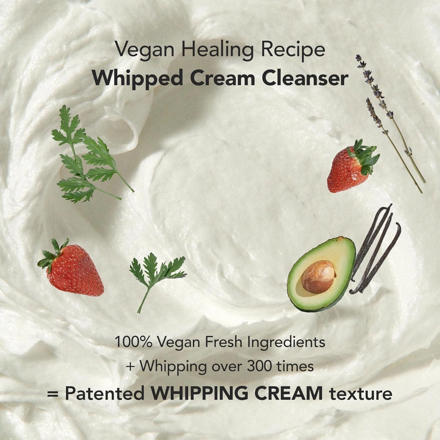 WHIPPED Cream Facial Cleanser Jojovender - Jojoba & Lavender Face Wash - For Redness, Dry Sensitive Skin - Moisturizing Cleanser, Niacinamide, Hyaluronic Acid, Vegan Korean Skincare, 4.5 oz