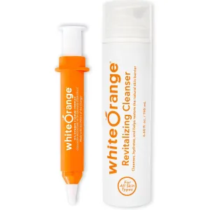 White Orange The Only Vitamin C Serum Made with White Part of Orange   White Orange Revitalizing Cleanser, Anti Aging, Hyaluronic Acid, Hydrating & Brightening for Dark Spots Fine Lines & Wrinkles
