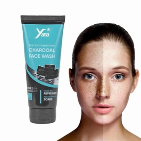 Yana Activated Charcoal Black Face Wash travel size & Cleanser For Pigmentation for Women By Korean Technoloy | Charcoal Face Wash Scrub | Side-effect Free